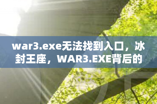 war3.exe无法找到入口，冰封王座，WAR3.EXE背后的传奇