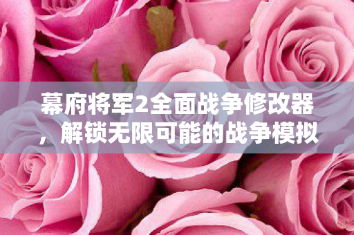 幕府将军2全面战争修改器，解锁无限可能的战争模拟