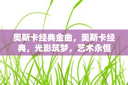 奥斯卡经典金曲，奥斯卡经典，光影筑梦，艺术永恒