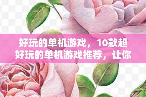 好玩的单机游戏，10款超好玩的单机游戏推荐，让你享受无网络也能玩的乐趣