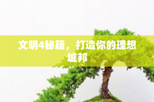 文明4秘籍，打造你的理想城邦