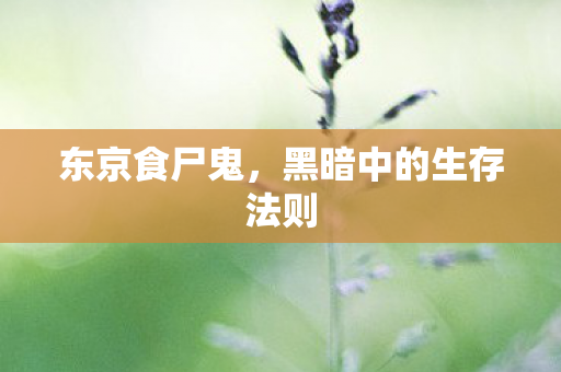 东京食尸鬼，黑暗中的生存法则