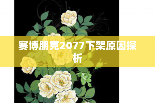 赛博朋克2077下架原因探析