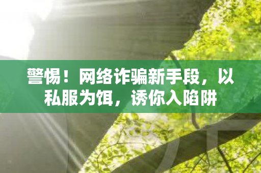 警惕！网络诈骗新手段，以私服为饵，诱你入陷阱
