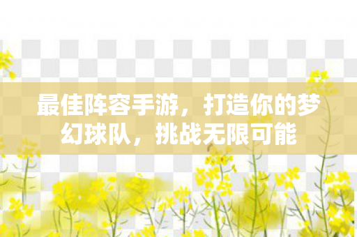 最佳阵容手游，打造你的梦幻球队，挑战无限可能