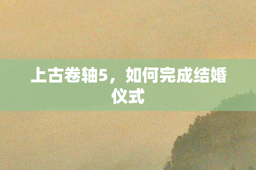 上古卷轴5，如何完成结婚仪式