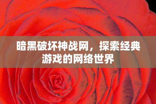 暗黑破坏神战网，探索经典游戏的网络世界