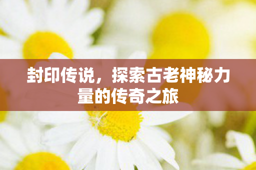 封印传说，探索古老神秘力量的传奇之旅