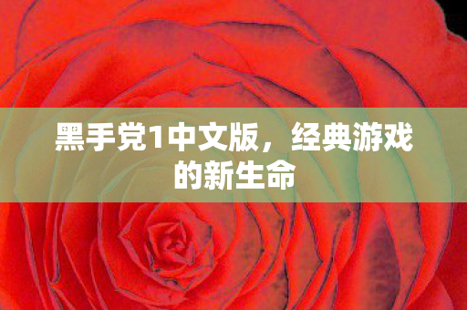 经典游戏的新生命图片