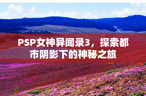 PSP女神异闻录3，探索都市阴影下的神秘之旅