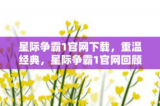 星际争霸1官网下载，重温经典，星际争霸1官网回顾