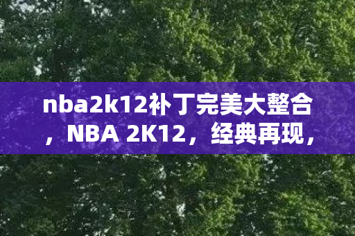 nba2k12补丁完美大整合，NBA 2K12，经典再现，补丁打造完美体验