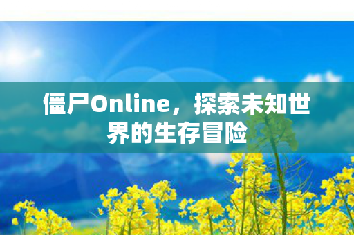 僵尸Online，探索未知世界的生存冒险
