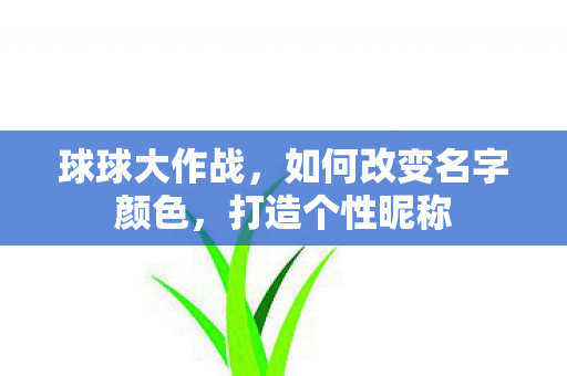 球球大作战，如何改变名字颜色，打造个性昵称