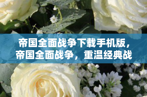 帝国全面战争下载手机版，帝国全面战争，重温经典战棋游戏的魅力