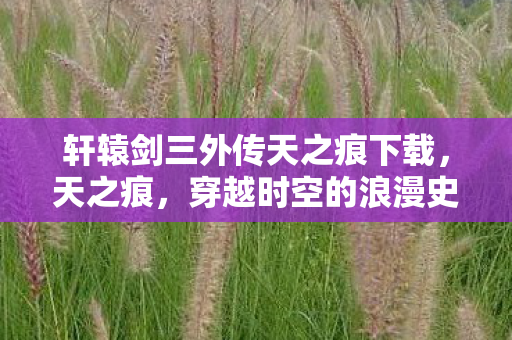 轩辕剑三外传天之痕下载，天之痕，穿越时空的浪漫史诗