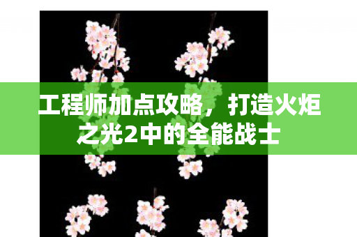 工程师加点攻略，打造火炬之光2中的全能战士