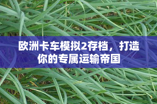 欧洲卡车模拟2存档，打造你的专属运输帝国