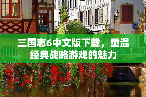 三国志6中文版下载，重温经典战略游戏的魅力