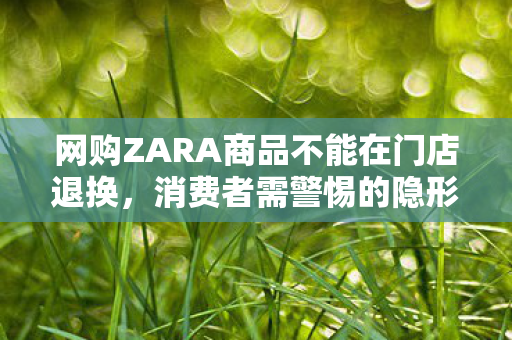 网购ZARA商品不能在门店退换图片