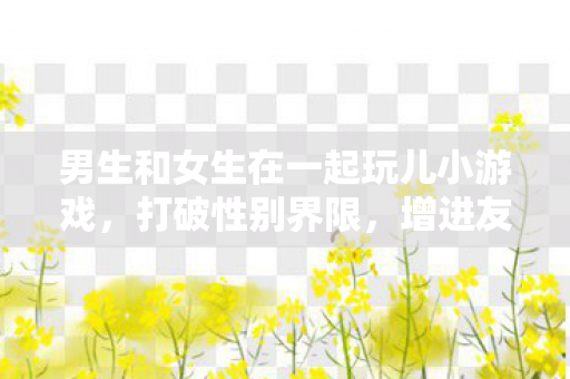 男生和女生在一起玩儿小游戏，打破性别界限，增进友谊的奇妙方式