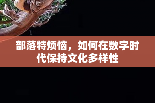 部落特烦恼,如何在数字时代保持文化多样性 部落特烦恼,如何在数字时代保持文化多样性