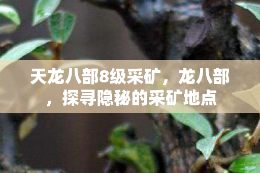 探寻隐秘的采矿地点图片