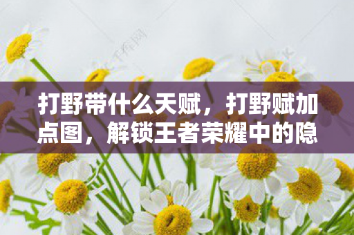 解锁王者荣耀中的隐藏技巧图片