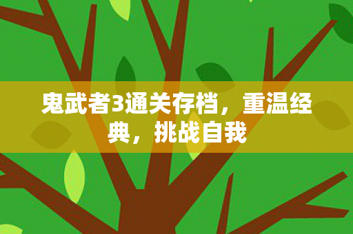 鬼武者3通关存档，重温经典，挑战自我