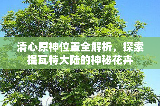 清心原神位置全解析，探索提瓦特大陆的神秘花卉