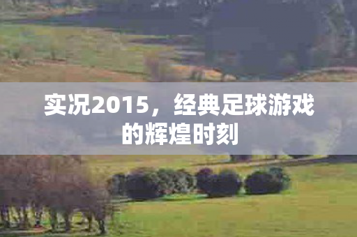 实况2015,经典足球游戏的辉煌时刻 实况2015,经典足球游戏的辉煌时刻