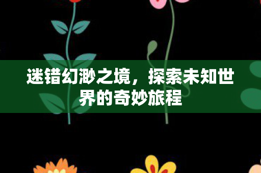 迷错幻渺之境，探索未知世界的奇妙旅程
