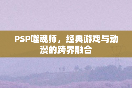 PSP噬魂师，经典游戏与动漫的跨界融合
