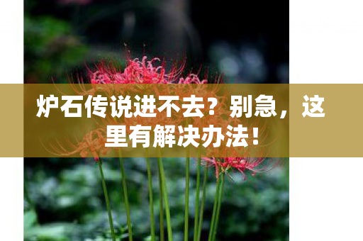 炉石传说进不去？别急，这里有解决办法！