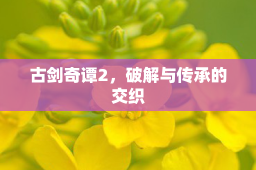 古剑奇谭2,破解与传承的交织 古剑奇谭2,破解与传承的交织
