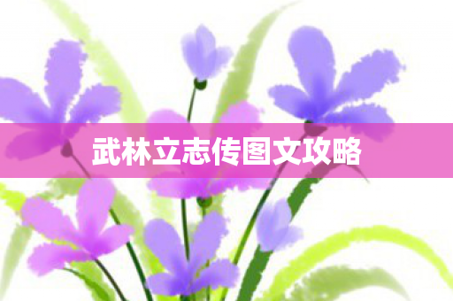 武林立志传图文攻略