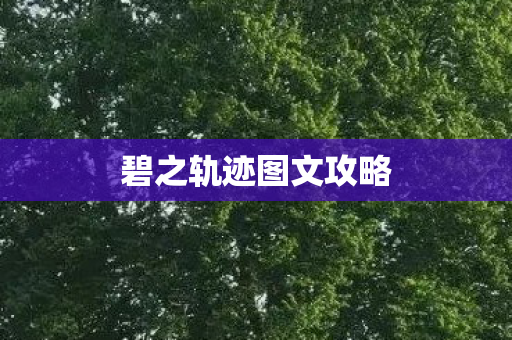 碧之轨迹图文攻略