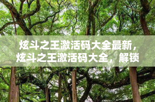 炫斗之王激活码大全最新图片