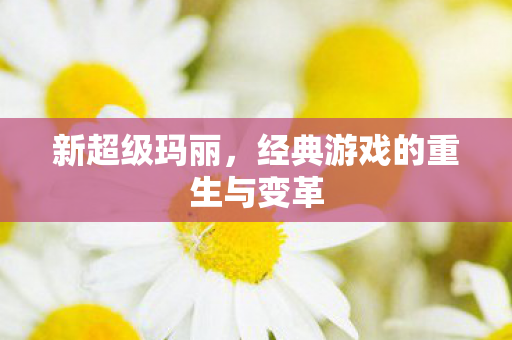 新超级玛丽，经典游戏的重生与变革