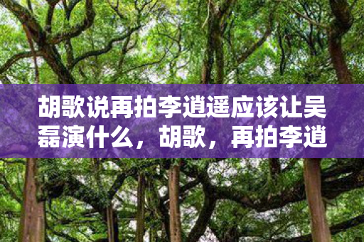 胡歌说再拍李逍遥应该让吴磊演什么，胡歌，再拍李逍遥，应该让吴磊演