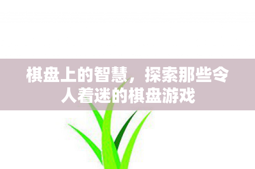 棋盘上的智慧，探索那些令人着迷的棋盘游戏