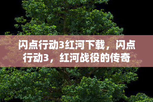 闪点行动3红河下载，闪点行动3，红河战役的传奇