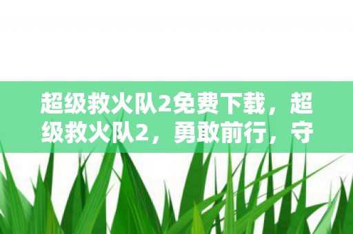 超级救火队2免费下载，超级救火队2，勇敢前行，守护每一片安宁