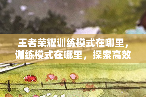 王者荣耀训练模式在哪里，训练模式在哪里，探索高效学习的新路径