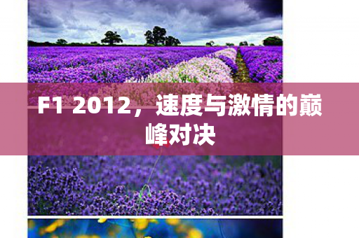 F1 2012，速度与激情的巅峰对决
