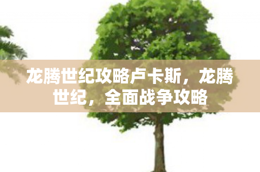 龙腾世纪攻略卢卡斯，龙腾世纪，全面战争攻略