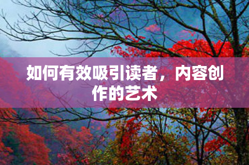如何有效吸引读者，内容创作的艺术