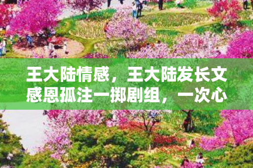 王大陆情感，王大陆发长文感恩孤注一掷剧组，一次心灵与艺术的深刻碰撞