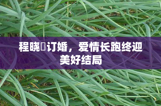 程晓玥订婚，爱情长跑终迎美好结局