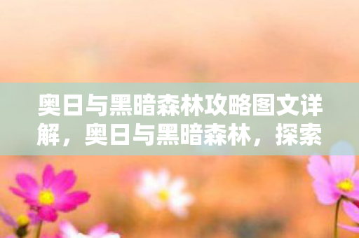 奥日与黑暗森林攻略图文详解，奥日与黑暗森林，探索与冒险的终极指南